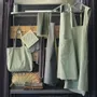 Potholders - Set of Recycled Oven Mitt/Pot Holder Grace Matcha 15 X 32 - MAISON VIVARAISE - SDE VIVARAISE WINKLER
