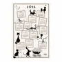 Torchons - Torchon Dubout Calendrier 2026 Ecru 48 x 72 - MAISON VIVARAISE - SDE VIVARAISE WINKLER