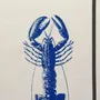 Torchons - Torchon Homard bleu Mécano Ecru 70 x 50 - LA CERISE SUR LE GATEAU