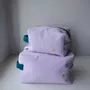Clutches - Cube toiletry bag Iona Lilas 10 X 16 X 10 - LA CERISE SUR LE GATEAU