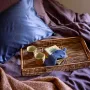 Vêtements de nuit - Masque de nuit Ashley Cobalt 9 x 23 - MAISON VIVARAISE - SDE VIVARAISE WINKLER