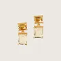 Jewelry - Daessa 18K Recycled Fine Gold Plated Citrine / Green Amethyst Earrings - 925 Silver Posts - ZEN COLLECTIVE