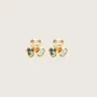 Jewelry - Ghani 18K Recycled Fine Gold Plated Green Amethyst / Green Tourmaline / Moss Agate Earrings - 925 Silver Posts - ZEN COLLECTIVE