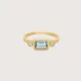 Jewelry - Paru Blue Topaz Ring 18K Recycled Fine Gold Plated - ZEN COLLECTIVE