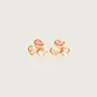 Jewelry - Ghani 18K Recycled Fine Gold Plated Strawberry Quartz / Morganite / Clear Quartz Earrings - 925 Silver Posts - ZEN COLLECTIVE