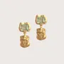 Jewelry - Douxla 18K Recycled Fine Gold Plated Earrings - 925 Silver Posts, Green Amethyst - ZEN COLLECTIVE