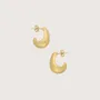 Jewelry - Cajou Hammered Gold Earrings 18K Recycled Fine Gold Plated Gold - ZEN COLLECTIVE