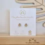 Boucles d'oreilles en bois - Coccinelles - LES PETITES HIRONDELLES