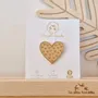 Broche en bois - Cœur - LES PETITES HIRONDELLES