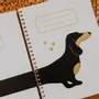 Stationery - A5 paper notebook - Spiral-bound and lined pages - Dachshund - LES PETITES HIRONDELLES