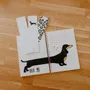Stationery - A5 paper notebook - Spiral-bound and lined pages - Dachshund - LES PETITES HIRONDELLES