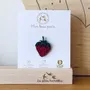 Pin's feutrine pailletée - Fraise - LES PETITES HIRONDELLES