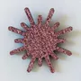 Glitter felt pin's - Pink sun - Pink - LES PETITES HIRONDELLES