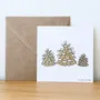 Stationery - Card & envelope - 3 Pine cones - LES PETITES HIRONDELLES