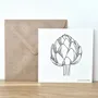 Papeterie bureau - Carte & enveloppe - Artichaut - LES PETITES HIRONDELLES