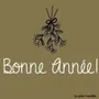 Papeterie bureau - Carte & enveloppe - Bonne année - Dorée - LES PETITES HIRONDELLES