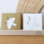 Papeterie bureau - Carte & enveloppe - Colombe Baptême Doré - LES PETITES HIRONDELLES
