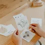 Papeterie bureau - Carte & enveloppe - Coquelicots - LES PETITES HIRONDELLES