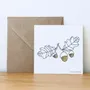 Stationery - Card & envelope - Oak leaves - LES PETITES HIRONDELLES