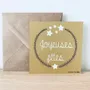 Papeterie bureau - Carte & enveloppe - Joyeuses fêtes - Dorée - LES PETITES HIRONDELLES