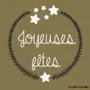 Papeterie bureau - Carte & enveloppe - Joyeuses fêtes - Dorée - LES PETITES HIRONDELLES