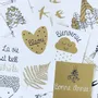 Papeterie bureau - Carte & enveloppe - Joyeuses fêtes - Dorée - LES PETITES HIRONDELLES