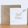Papeterie bureau - Carte & enveloppe - Merci Maître - LES PETITES HIRONDELLES