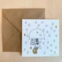 Papeterie bureau - Carte & enveloppe - Sous la pluie - LES PETITES HIRONDELLES
