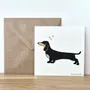 Papeterie bureau - Carte & enveloppe - Teckel - LES PETITES HIRONDELLES