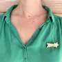Broche en bois - Étoile filante - LES PETITES HIRONDELLES