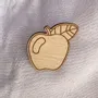 Broche en bois - Pomme - LES PETITES HIRONDELLES
