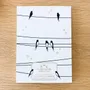 Papeterie bureau - Carnet en papier A5 - Pages blanches - Les hirondelles sur le fil - Ciel blanc - LES PETITES HIRONDELLES