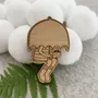 Pin's en bois - Sous la Pluie - LES PETITES HIRONDELLES