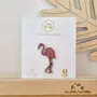 Pin's feutrine pailletée - Flamant rose - LES PETITES HIRONDELLES