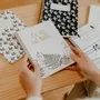 Papeterie bureau - Carnet en papier A5 - Spirales et lignes - La vie est belle - LES PETITES HIRONDELLES