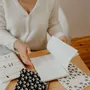 Papeterie bureau - Carnet en papier A5 - Spirales et lignes - La vie est belle - LES PETITES HIRONDELLES