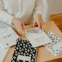 Papeterie bureau - Carnet en papier A5 - Spirales et lignes - La vie est belle - LES PETITES HIRONDELLES