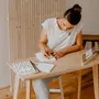 Papeterie bureau - Carnet en papier A5 - Spirales et lignes - La vie est belle - LES PETITES HIRONDELLES