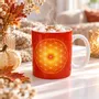 Cadeaux - Mug Fleur de Vie orange - MANDALASHOP