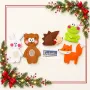 Peluches - Marionnettes à doigts en feutrine faites main – Lot de 5 animaux cousu - GUBERKA