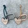Cadeaux - Porte-clés en bois - Cœur Papi - LES PETITES HIRONDELLES