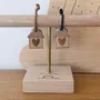 Cadeaux - porte-cles-en-bois-maison - LES PETITES HIRONDELLES