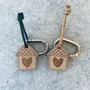 Cadeaux - porte-cles-en-bois-maison - LES PETITES HIRONDELLES