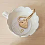 Gifts - Wooden keyring - Super Teacher - Strap Gold, Heart - LES PETITES HIRONDELLES