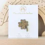 Broches - pin-s-feutrine-pailletee-trefle - LES PETITES HIRONDELLES