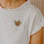 Brooches - Glitter felt brooch - Heart - Silver - LES PETITES HIRONDELLES