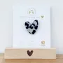 Brooches - Glitter felt brooch - Heart - Silver - LES PETITES HIRONDELLES