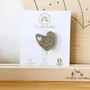 Brooches - Glitter felt brooch - Heart - Silver - LES PETITES HIRONDELLES