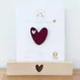 Brooches - Glitter felt brooch - Heart - Silver - LES PETITES HIRONDELLES