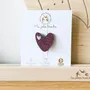 Brooches - Glitter felt brooch - Heart - Silver - LES PETITES HIRONDELLES
